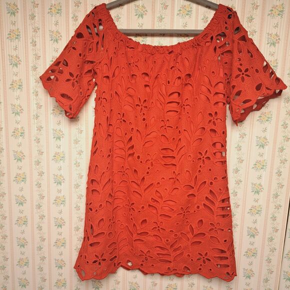 Gianni Bini Dayton Dress WOMENS Size L Original MSRP $129 poppy floral cutout - Picture 6 of 6